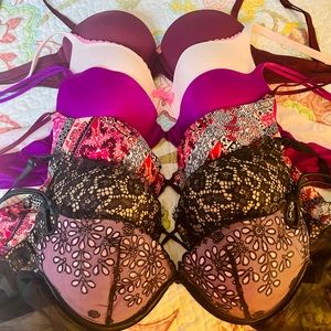 Total of 6 used bras - all Victoria’s Secret or Pink